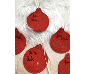 ADVENTSKALENDER 6. Dezember - 16 Anhänger Weihnachtskugeln Doodle